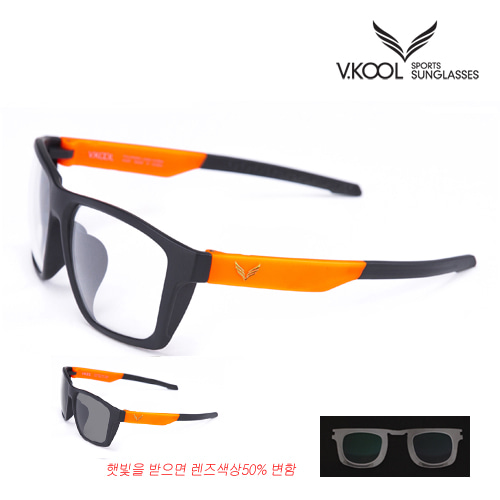 [V-KOOL] VK-2007 선글라스 투명 변색렌즈 (도수클립 포함)