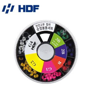 [해동] HA-709 천연고무 컬러 순정봉돌셋트