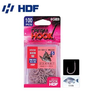 [해동] HH-564 드림훅 감성돔 핑크 크릴 100