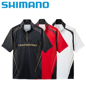 [시마노] SH-125W 리미티드 프로 하프 집업 셔츠 숏 슬리브 반팔티셔츠