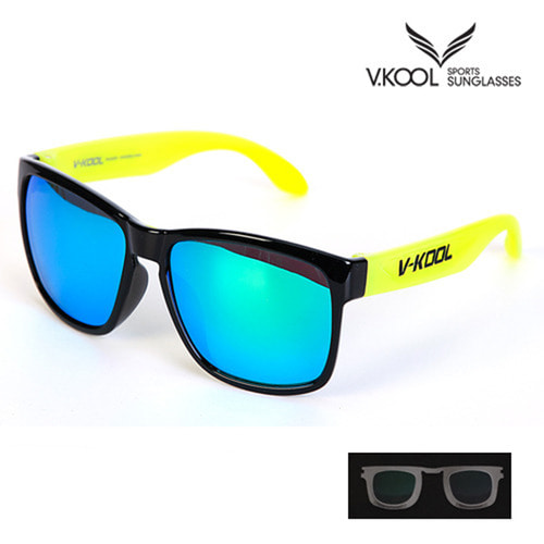 [V-KOOL] VK-1997 편광안경 블루 옐로우(도수클립 포함)