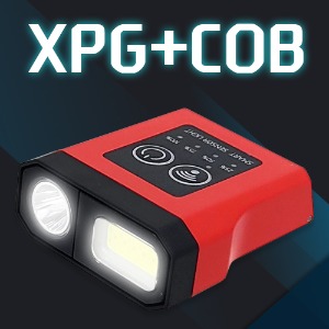 [JL] HW-2102 충전식 스마트 센서 캡라이트 (XPG+COB)