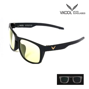 [V-KOOL] VK-2009 편광안경 옐로우 변색 도수클립 포함